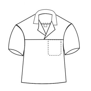 Short Sleeved Bakers Smock with Internal Pocket 195gsm