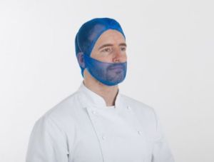 HairTite HiCare Metal Free Beard Net Repack Blue One