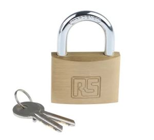 RS PRO All Weather Brass Padlock 50mm