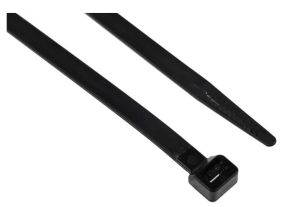 RS PRO Black Cable Tie Nylon 380mm x 7.6 mm