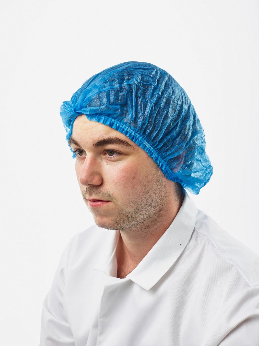 UltraCap Disposable Mob Caps with Spandex Comfy Band Needlers Food