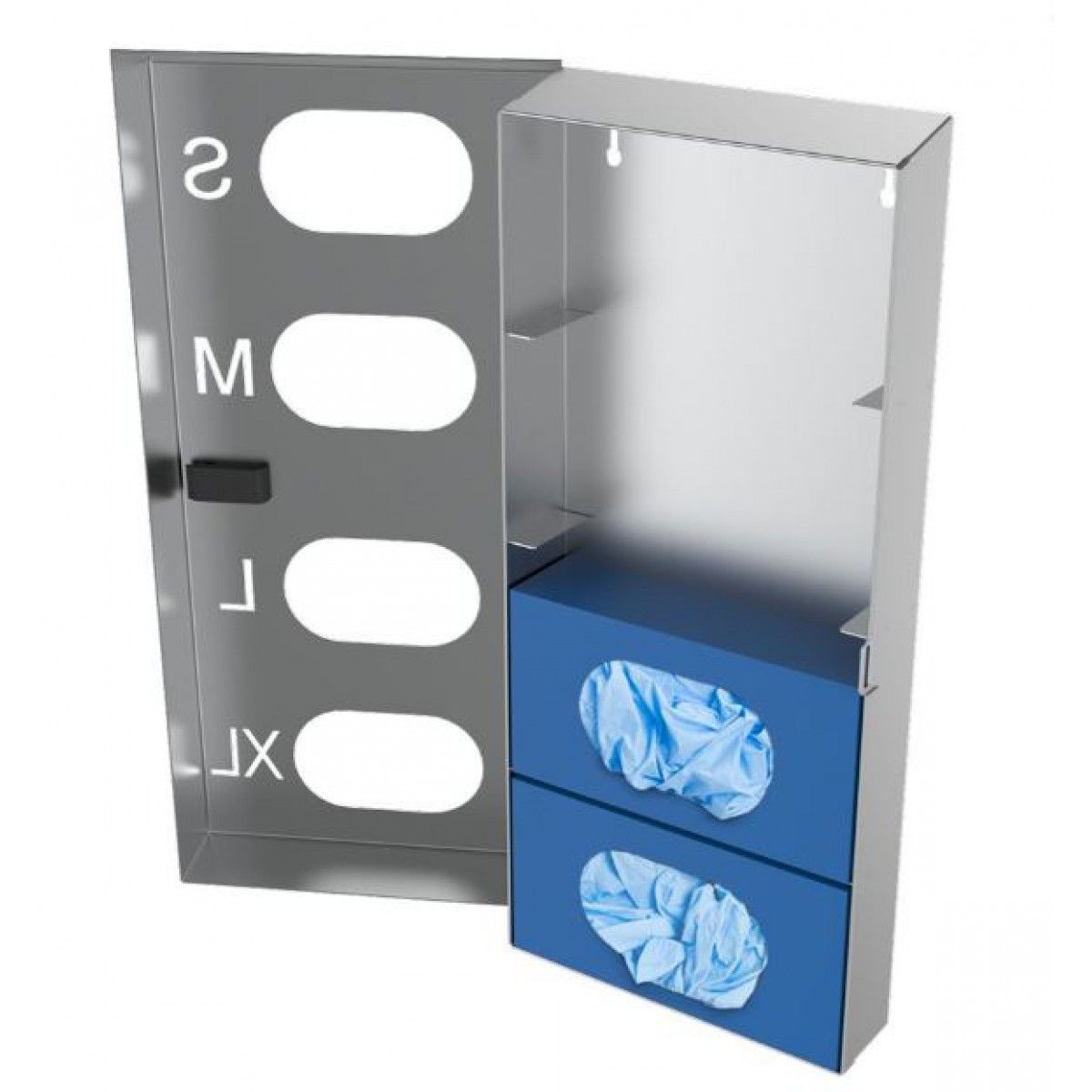 Glove Box Dispenser 4 Tier 304 S/S with Brused Dull Finish Needlers